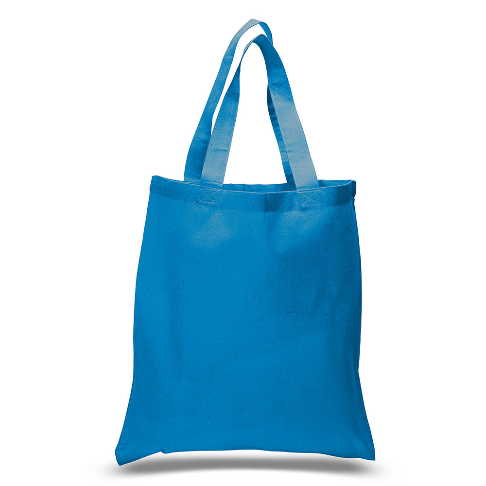 Large Cotton Canvas Tote Bag (15'' W X 16'' H) 6 Oz-Tote Bag-Brand Your Tote-Sapphire-Brand Your Tote