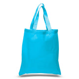 Large Cotton Canvas Tote Bag (15'' W X 16'' H) 6 Oz-Tote Bag-Brand Your Tote-Turquoise-Brand Your Tote
