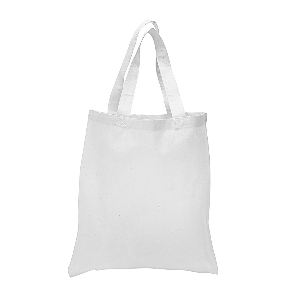 Large Cotton Canvas Tote Bag (15'' W X 16'' H) 6 Oz-Tote Bag-Brand Your Tote-White-Brand Your Tote