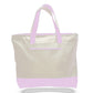 Large Cotton Canvas Tote Bag (18'' W X 14'' H) 12 Oz-Tote Bag-Brand Your Tote-Natural-Light Pink-Brand Your Tote