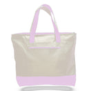 Large Cotton Canvas Tote Bag (18'' W X 14'' H) 12 Oz-Tote Bag-Brand Your Tote-Natural-Light Pink-Brand Your Tote