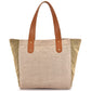 Large Cotton Canvas Tote Bag (21.25'' W X 13.4'' H) 18 Oz Cotton Side Panels/Jute Front&Back-Tote Bag-Brand Your Tote-Natural-Khaki-Brand Your Tote