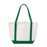 Large Cotton Canvas Yacht Club Tote Bag (20.5'' W X 13'' H) 24 Oz-Tote Bag-Brand Your Tote-Natural-Green-Brand Your Tote