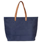 Large Cotton Next Level Dobby Tote Bag (19.6'' W X 13'' H) 18 Oz-Tote Bag-Brand Your Tote-Navy Blue-Brand Your Tote