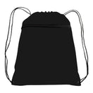 Large Polyester Drawstring Backpack (14'' W X 19'' H) 210D-Backpack-Brand Your Tote-Black-Brand Your Tote