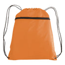 Large Polyester Drawstring Backpack (14'' W X 19'' H) 210D-Backpack-Brand Your Tote-Orange-Brand Your Tote