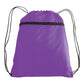 Large Polyester Drawstring Backpack (14'' W X 19'' H) 210D-Backpack-Brand Your Tote-Purple-Brand Your Tote