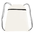 Large Polyester Drawstring Backpack (14'' W X 19'' H) 210D-Backpack-Brand Your Tote-White-Brand Your Tote