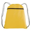 Large Polyester Drawstring Backpack (14'' W X 19'' H) 210D-Backpack-Brand Your Tote-Yellow-Brand Your Tote