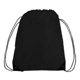 Large Polyester Economical Sports Bag (14'' W X 18'' H) 210D-Bag-Brand Your Tote-Black-Brand Your Tote