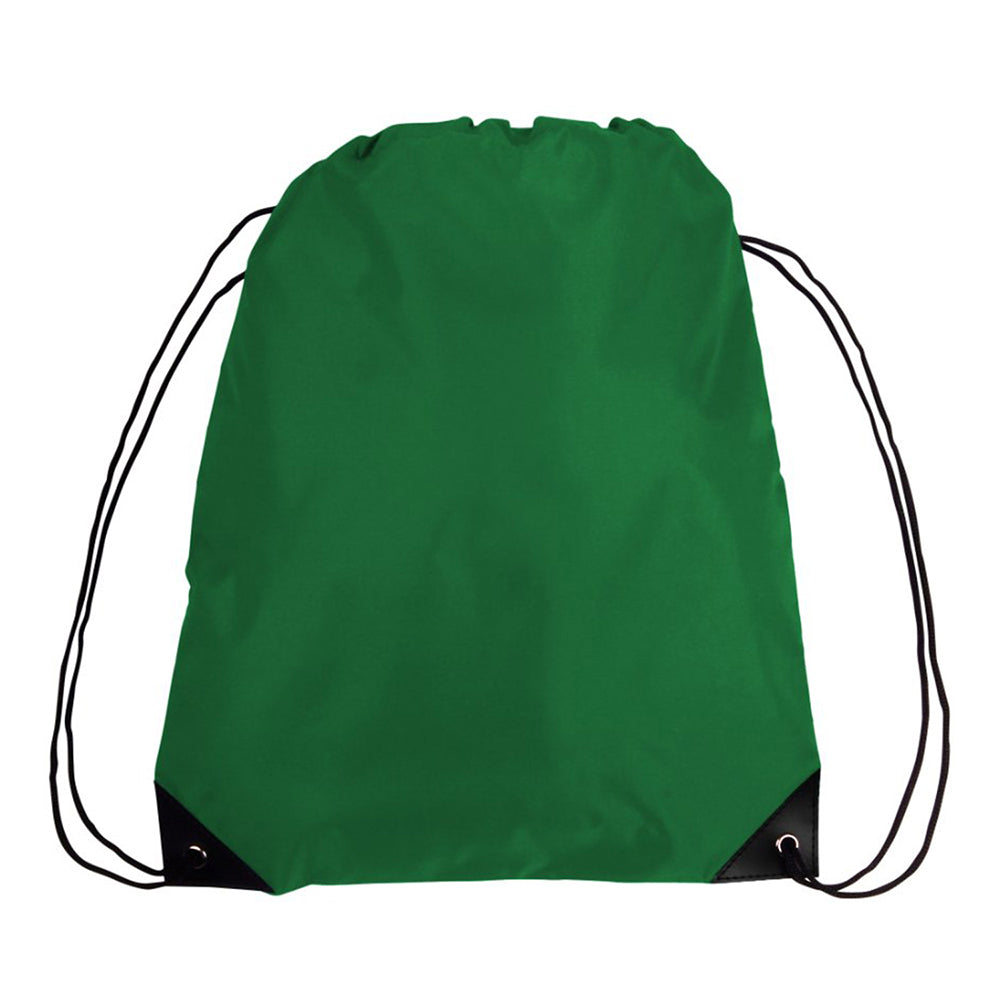 Large Polyester Economical Sports Bag (14'' W X 18'' H) 210D-Bag-Brand Your Tote-Kelly Green-Brand Your Tote