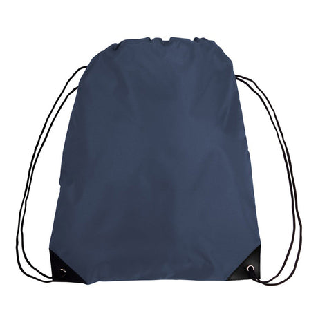 Large Polyester Economical Sports Bag (14'' W X 18'' H) 210D-Bag-Brand Your Tote-Navy Blue-Brand Your Tote