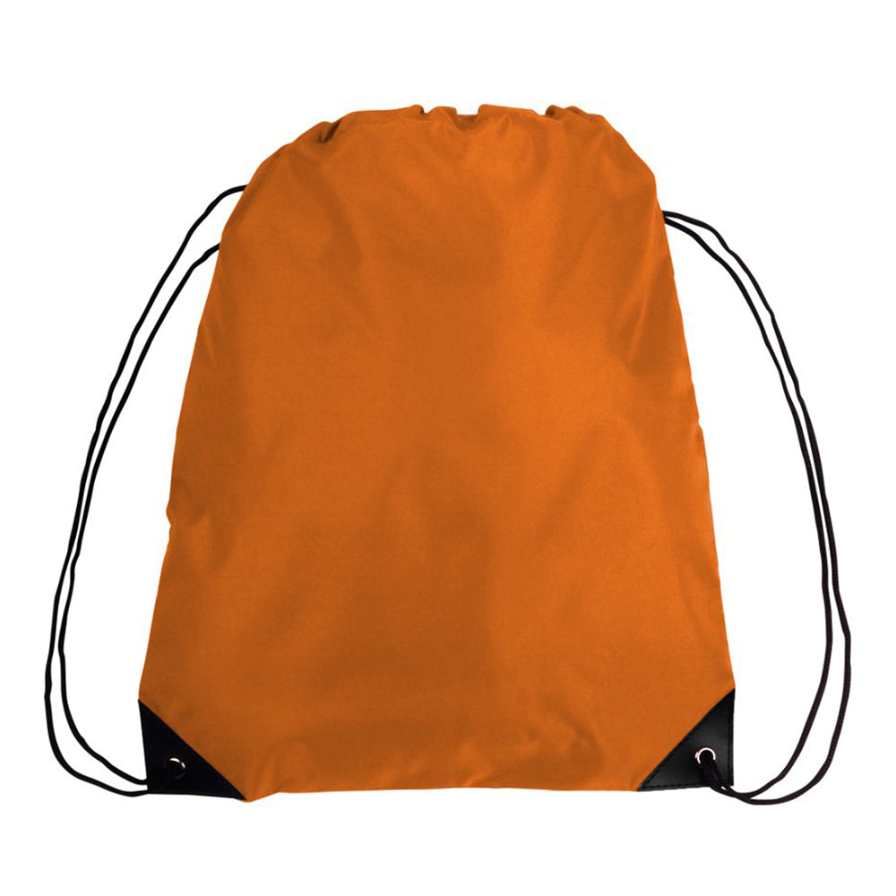 Large Polyester Economical Sports Bag (14'' W X 18'' H) 210D-Bag-Brand Your Tote-Orange-Brand Your Tote