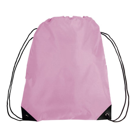 Large Polyester Economical Sports Bag (14'' W X 18'' H) 210D-Bag-Brand Your Tote-Pink-Brand Your Tote