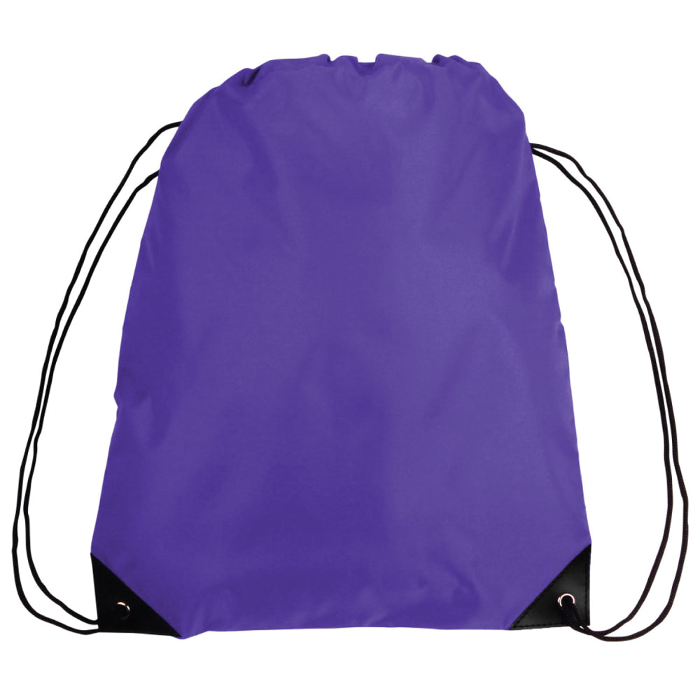 Large Polyester Economical Sports Bag (14'' W X 18'' H) 210D-Bag-Brand Your Tote-Purple-Brand Your Tote