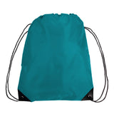 Large Polyester Economical Sports Bag (14'' W X 18'' H) 210D-Bag-Brand Your Tote-Teal-Brand Your Tote