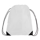 Large Polyester Economical Sports Bag (14'' W X 18'' H) 210D-Bag-Brand Your Tote-White-Brand Your Tote