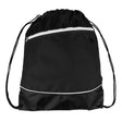 Large Polyester Modern Affordable Contrasting Sports Bag (14'' W X 17.75'' H) 210D-Bag-Brand Your Tote-Black-Black-Brand Your Tote