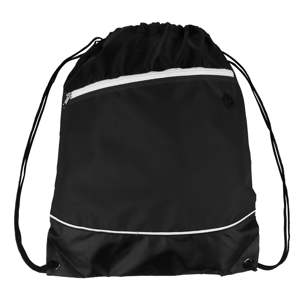 Large Polyester Modern Affordable Contrasting Sports Bag (14'' W X 17.75'' H) 210D-Bag-Brand Your Tote-Black-Black-Brand Your Tote