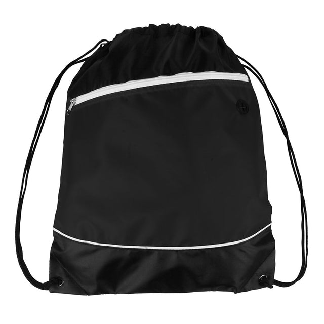Large Polyester Modern Affordable Contrasting Sports Bag (14'' W X 17.75'' H) 210D-Bag-Brand Your Tote-Black-Black-Brand Your Tote