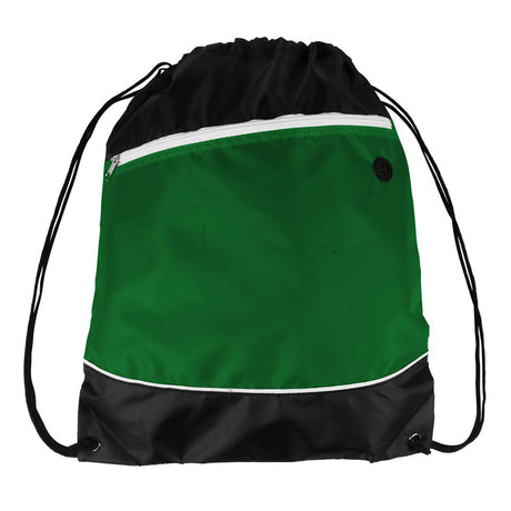 Large Polyester Modern Affordable Contrasting Sports Bag (14'' W X 17.75'' H) 210D-Bag-Brand Your Tote-Kelly Green-Black-Brand Your Tote