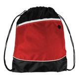 Large Polyester Modern Affordable Contrasting Sports Bag (14'' W X 17.75'' H) 210D-Bag-Brand Your Tote-Red-Black-Brand Your Tote