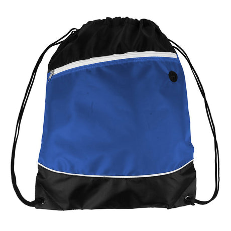 Large Polyester Modern Affordable Contrasting Sports Bag (14'' W X 17.75'' H) 210D-Bag-Brand Your Tote-Royal Blue-Black-Brand Your Tote