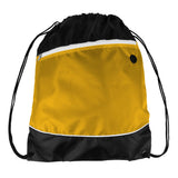 Large Polyester Modern Affordable Contrasting Sports Bag (14'' W X 17.75'' H) 210D-Bag-Brand Your Tote-Yellow-Black-Brand Your Tote