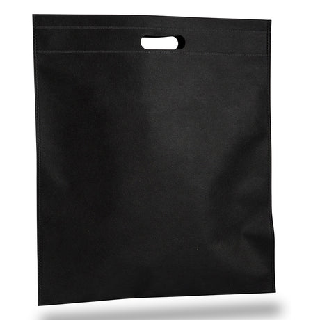 Large Polypropylene Convention Tote Bag (15'' W X 16'' H) 80 Gsm-Tote Bag-Brand Your Tote-Black-Brand Your Tote
