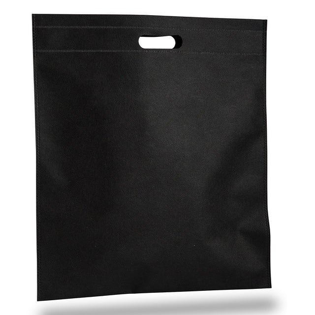 Large Polypropylene Convention Tote Bag (15'' W X 16'' H) 80 Gsm-Tote Bag-Brand Your Tote-Black-Brand Your Tote