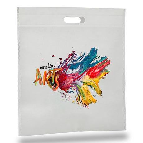 Large Polypropylene Convention Tote Bag (15'' W X 16'' H) 80 Gsm-Tote Bag-Brand Your Tote-White-Brand Your Tote