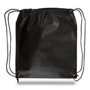 Large Polypropylene Drawstring Backpack (16'' W X 18'' H) 80 Gsm-Backpack-Brand Your Tote-Black-Brand Your Tote