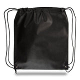 Large Polypropylene Drawstring Backpack (16'' W X 18'' H) 80 Gsm-Backpack-Brand Your Tote-Black-Brand Your Tote