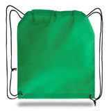 Large Polypropylene Drawstring Backpack (16'' W X 18'' H) 80 Gsm-Backpack-Brand Your Tote-Kelly Green-Brand Your Tote