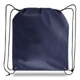Large Polypropylene Drawstring Backpack (16'' W X 18'' H) 80 Gsm-Backpack-Brand Your Tote-Navy Blue-Brand Your Tote