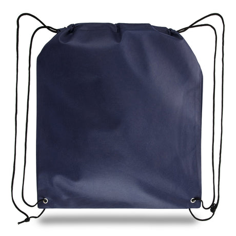 Large Polypropylene Drawstring Backpack (16'' W X 18'' H) 80 Gsm-Backpack-Brand Your Tote-Navy Blue-Brand Your Tote