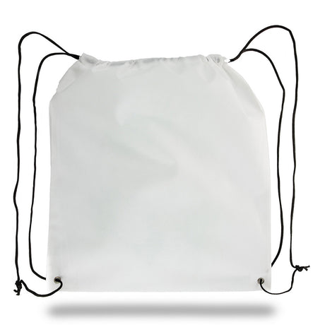 Large Polypropylene Drawstring Backpack (16'' W X 18'' H) 80 Gsm-Backpack-Brand Your Tote-White-Brand Your Tote