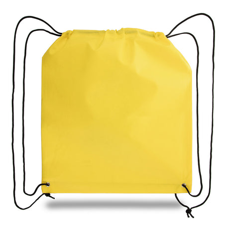 Large Polypropylene Drawstring Backpack (16'' W X 18'' H) 80 Gsm-Backpack-Brand Your Tote-Yellow-Brand Your Tote