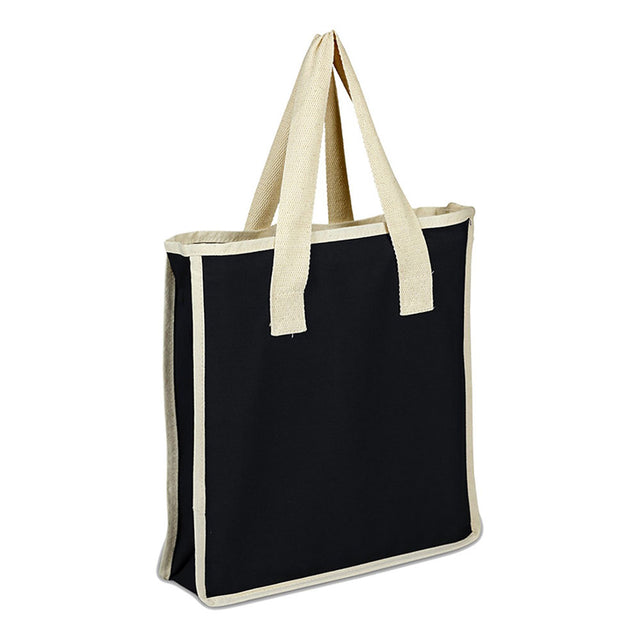 Medium Cotton Canvas Bag (14'' W X 15'' H) 12 Oz-Bag-Brand Your Tote-Black-Natural-Brand Your Tote