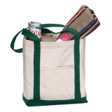 Medium Cotton Canvas Bag (17'' W X 13'' H) 18 Oz-Bag-Brand Your Tote-Natural-Green-Brand Your Tote