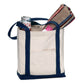 Medium Cotton Canvas Bag (17'' W X 13'' H) 18 Oz-Bag-Brand Your Tote-Natural-Navy Blue-Brand Your Tote