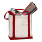 Medium Cotton Canvas Bag (17'' W X 13'' H) 18 Oz-Bag-Brand Your Tote-Natural-Red-Brand Your Tote