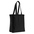 Medium Cotton Canvas Book Tote Bag (11'' W X 14'' H) 12 Oz-Tote Bag-Brand Your Tote-Black-Brand Your Tote