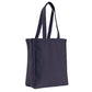 Medium Cotton Canvas Book Tote Bag (11'' W X 14'' H) 12 Oz-Tote Bag-Brand Your Tote-Navy Blue-Brand Your Tote