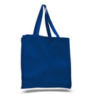 Medium Cotton Canvas Book Tote Bag (14'' W X 15'' H) 12 Oz-Tote Bag-Brand Your Tote-Royal Blue-Brand Your Tote