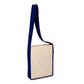 Medium Cotton Canvas Canvas Sling Bag (12'' W X 15'' H) 12 Oz-Bag-Brand Your Tote-Natural-Navy Blue-Brand Your Tote