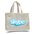 Medium Cotton Canvas Classy Tote Bag (17'' W X 13'' H) 12 Oz-Tote Bag-Brand Your Tote-Natural-Natural-Brand Your Tote