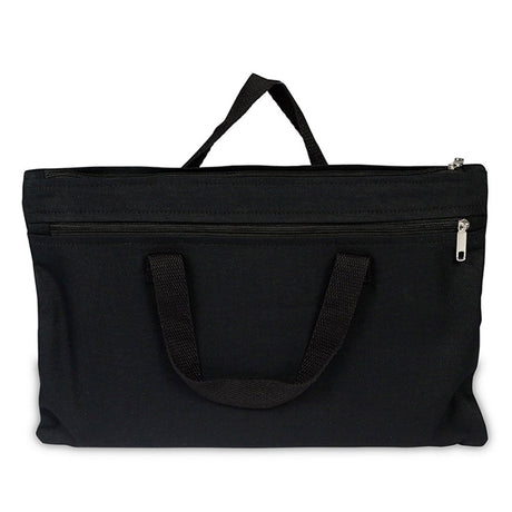 Medium Cotton Canvas Document Document Bag (15.5'' W X 10'' H) 12 Oz-Bag-Brand Your Tote-Black-Brand Your Tote