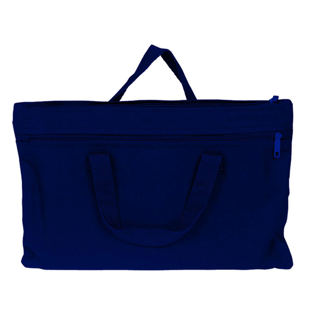Medium Cotton Canvas Document Document Bag (15.5'' W X 10'' H) 12 Oz-Bag-Brand Your Tote-Navy Blue-Brand Your Tote