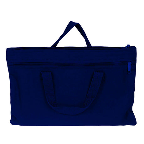 Medium Cotton Canvas Document Document Bag (15.5'' W X 10'' H) 12 Oz-Bag-Brand Your Tote-Navy Blue-Brand Your Tote